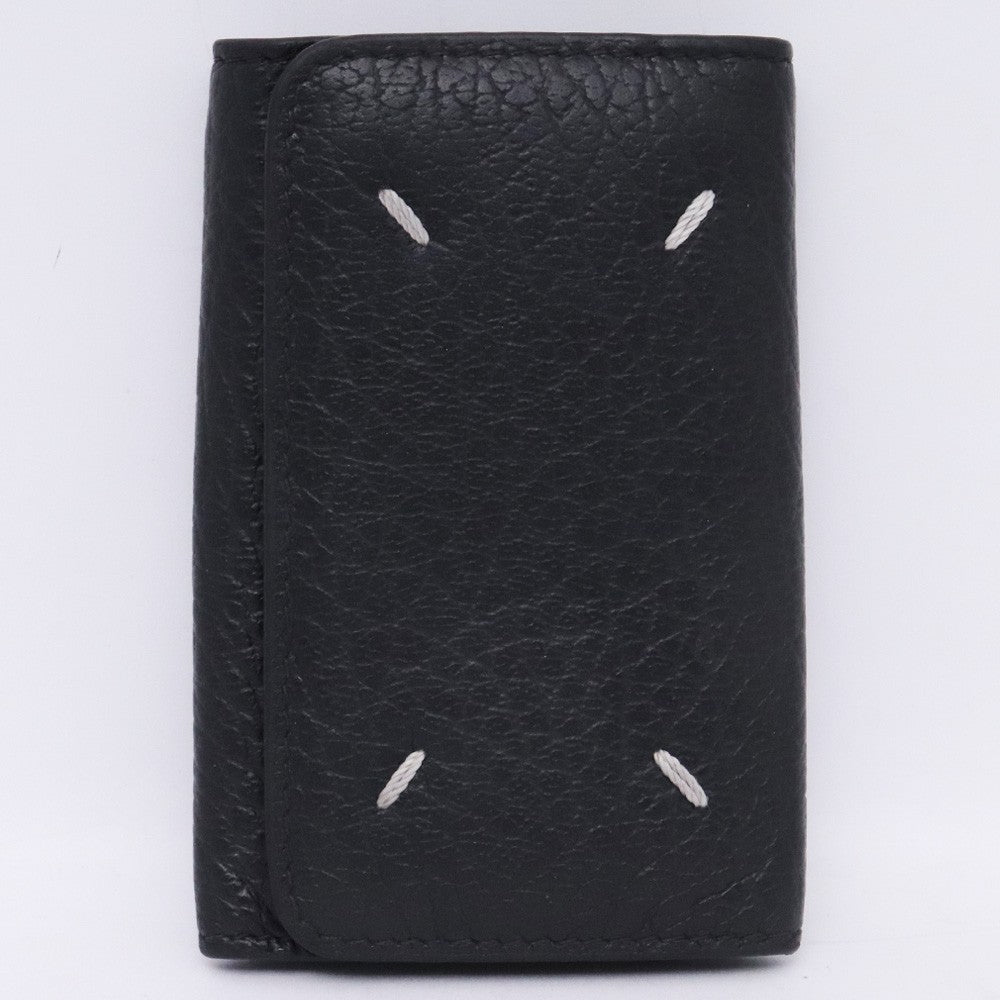 MAISON MARGIELA Leather Keyring 6-Ring Key Case Black Size F