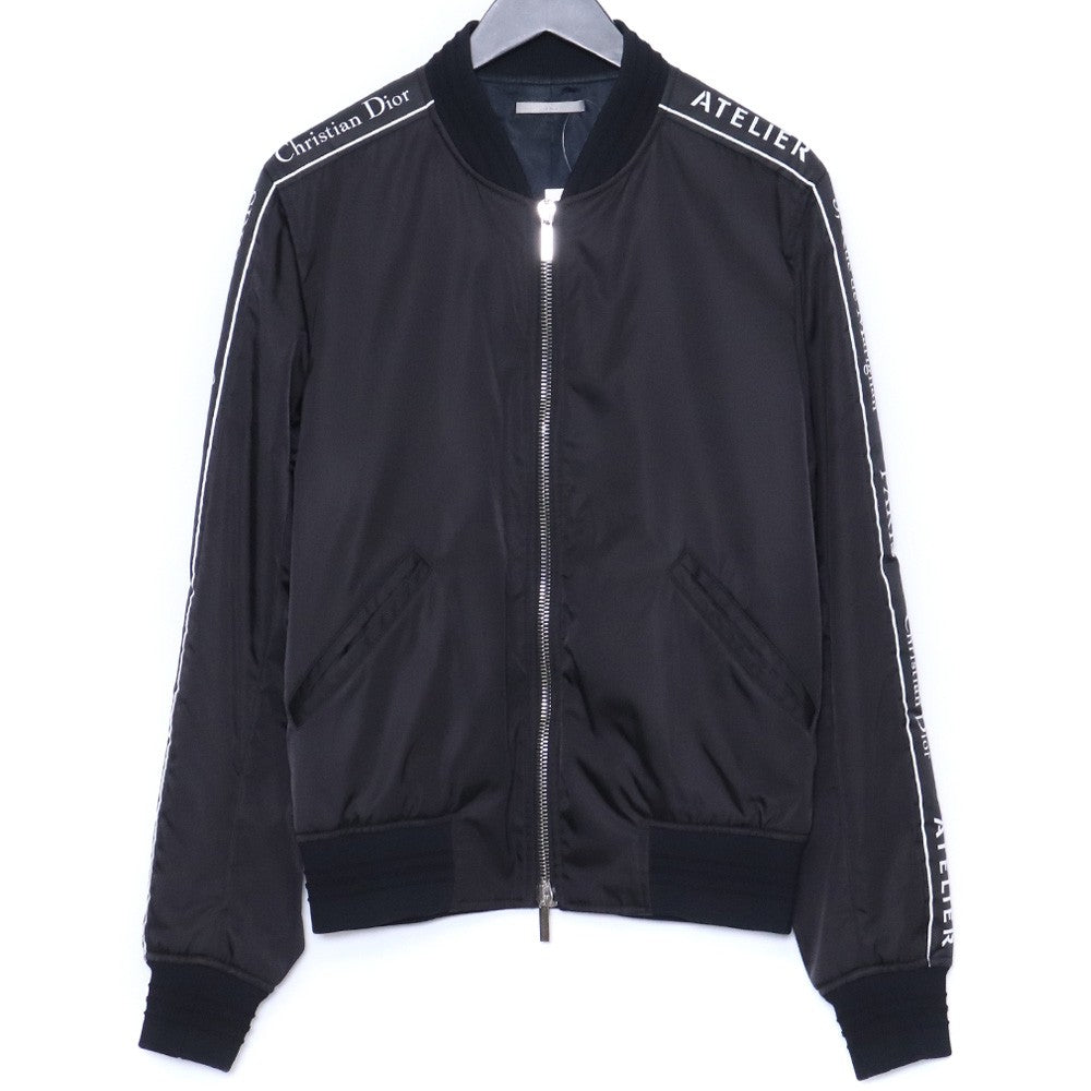 DIOR MA- Atelier Logo Tape MA-1 Bomber Jacket Black Size 48