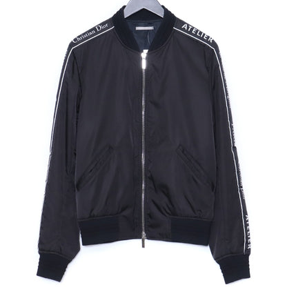 DIOR MA- Atelier Logo Tape MA-1 Bomber Jacket Black Size 48