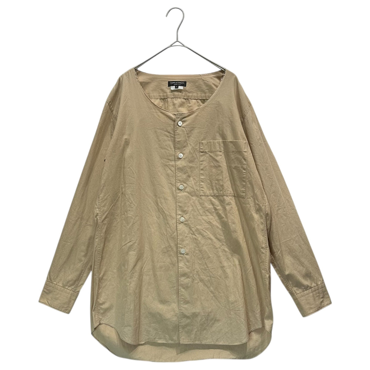 COMME des GARCONS HOMME PLUS 13AW Collarless Shirt Size S
