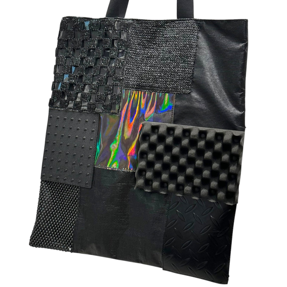JUNYA WATANABE 25SS Mixed-Fabric Patchwork Tote Bag Black