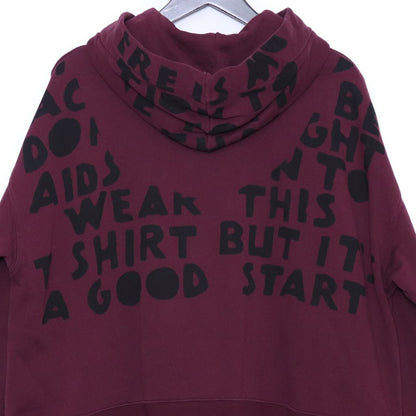 MAISON MARGIELA AIDS Foodie Sweat Hoodie Burgundy Size XS