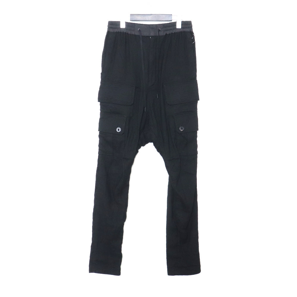 Devoa 21AW Ramie High Count Drop Crotch Pants Black Size 3