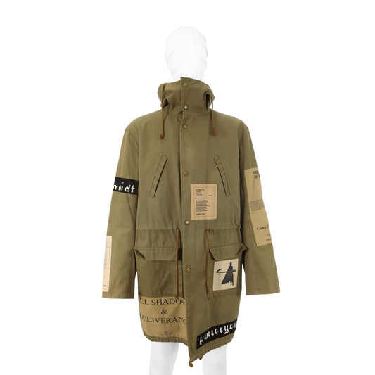 RAF SIMONS 2005 A/W Olive Cotton Coat Size 48