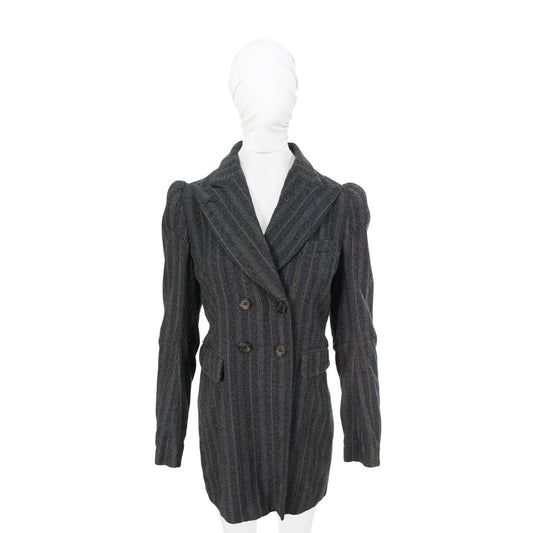 Maison Martin Margiela 1992A/W Gray Wool Silk Coat Size 42
