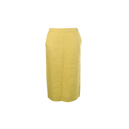 Hermes HERMÈS by Martin Margiela Linen Skirt Yellow Size 38