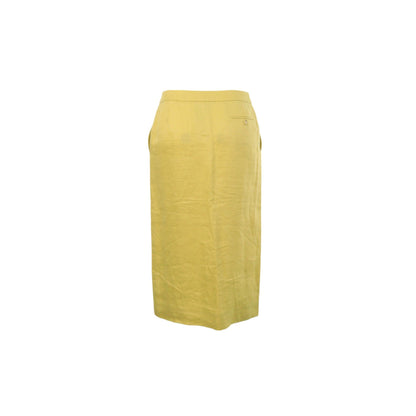 Hermes HERMÈS by Martin Margiela Linen Skirt Yellow Size 38