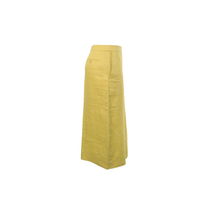 Hermes HERMÈS by Martin Margiela Linen Skirt Yellow Size 38