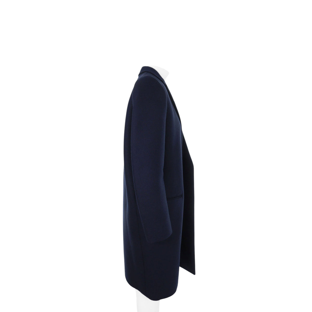 Celine CÉLINE by Phoebe Philo Wool Silk Coat Navy Size 42