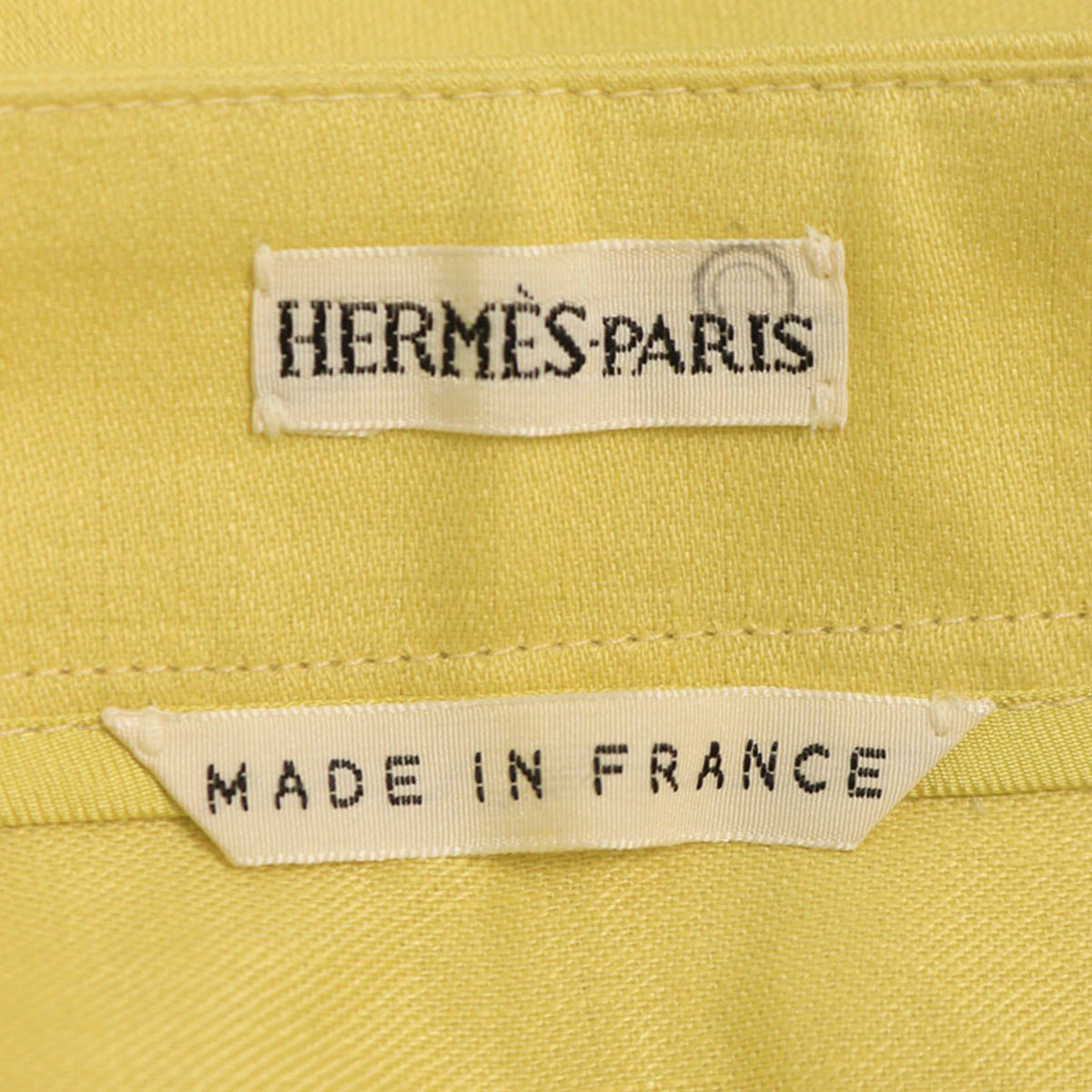 Hermes HERMÈS by Martin Margiela Linen Skirt Yellow Size 38