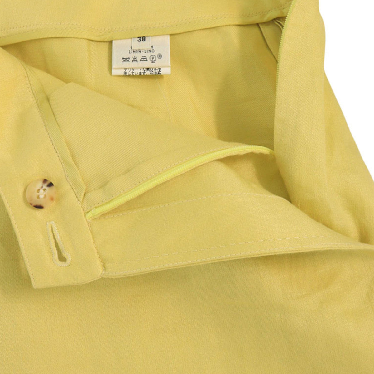 Hermes HERMÈS by Martin Margiela Linen Skirt Yellow Size 38