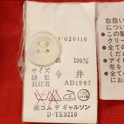 COMME des GARCONS Red Cotton Long Sleeve T-Shirt