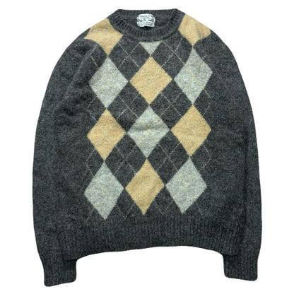 Dior Argyle Pattern Knit Multi Size L
