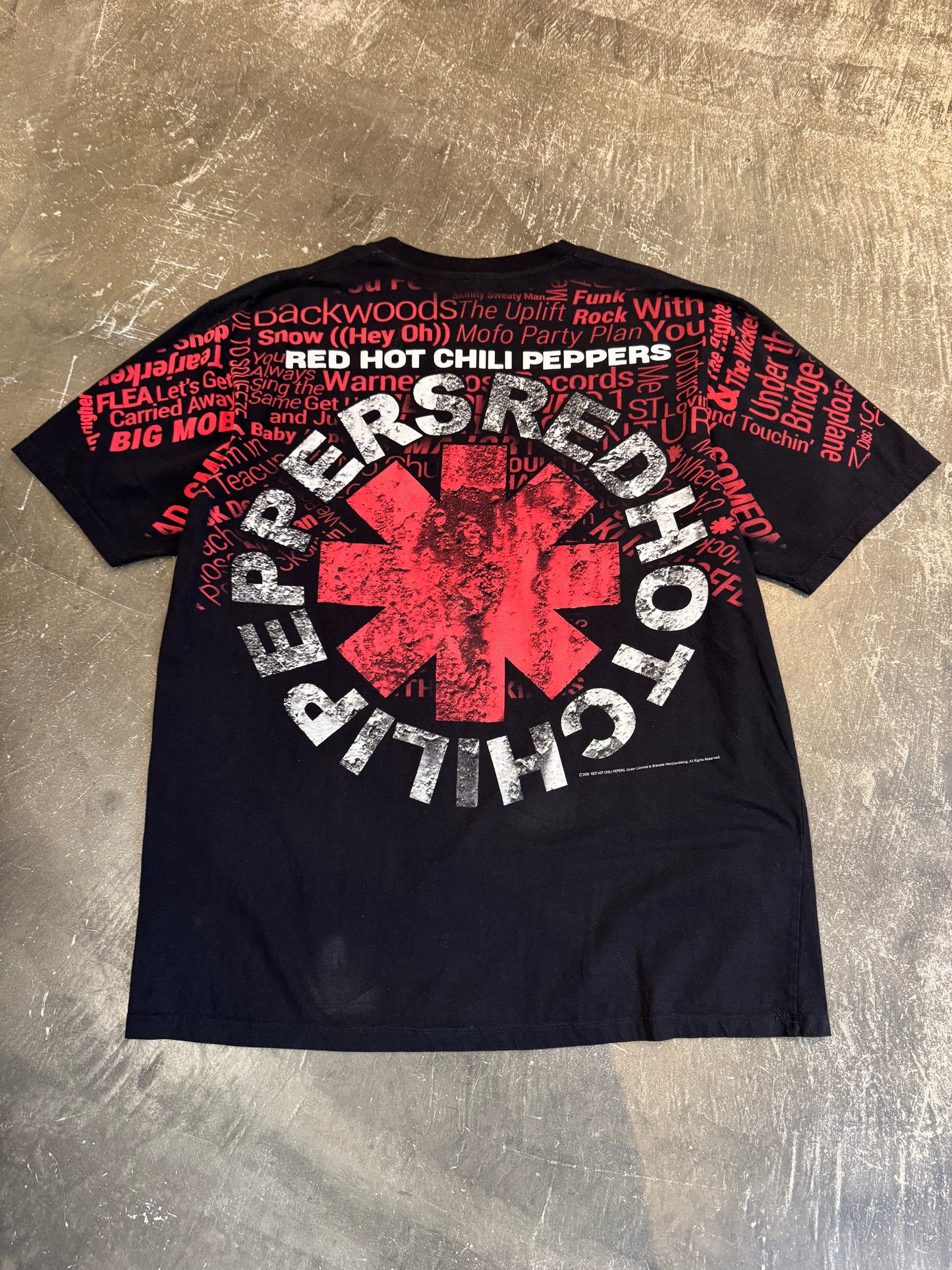Vintage RED HOT CHILI PEPPERS Bootleg T-Shirt Black Size XXL