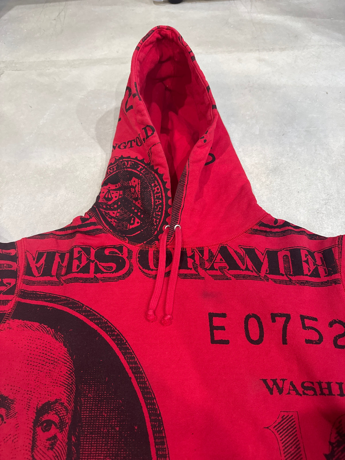 Supreme Franklin Pullover Hoodie Red Size M