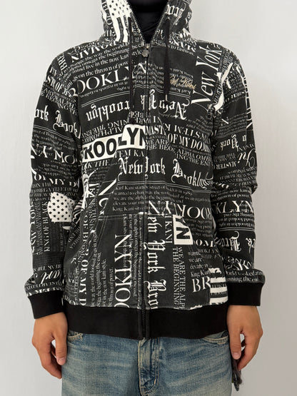 Karl Kani Black Zip Hoodie Size L