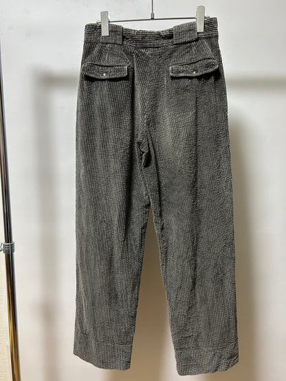 Italian Corduroy Trousers 80s Gray Size S