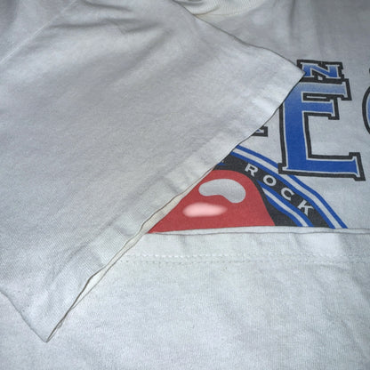 THE ROLLING STONES 90s Harley-Davidson Flag Lips Tee Size L