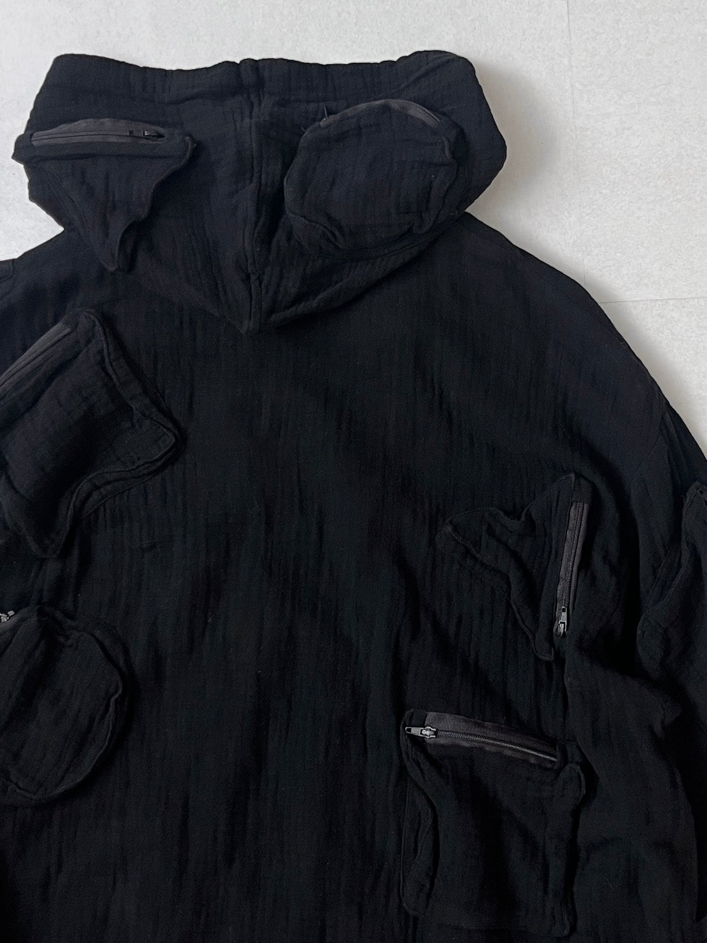 Vintage IKUMI Gimmick Zip Hoodie Black Size XL