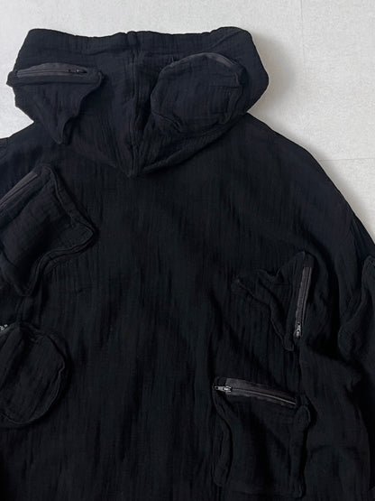 Vintage IKUMI Gimmick Zip Hoodie Black Size XL