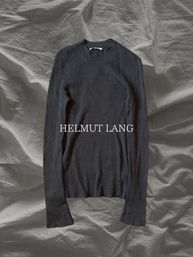 HELMUT LANG AW10 Cashmere Linen Sweater Black Size S