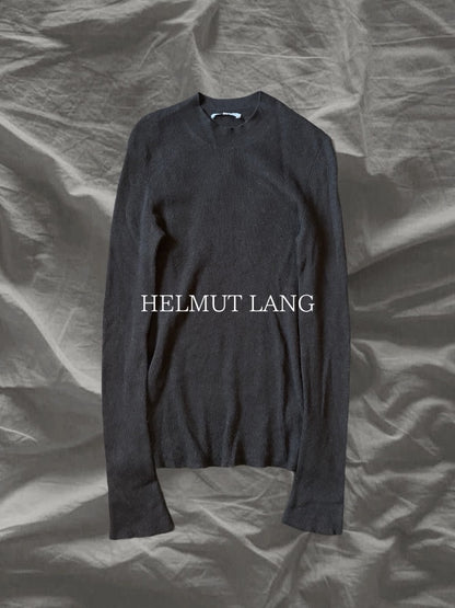 HELMUT LANG AW10 Cashmere Linen Sweater Black Size S