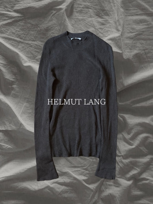 HELMUT LANG AW10 Cashmere Linen Sweater Black Size S