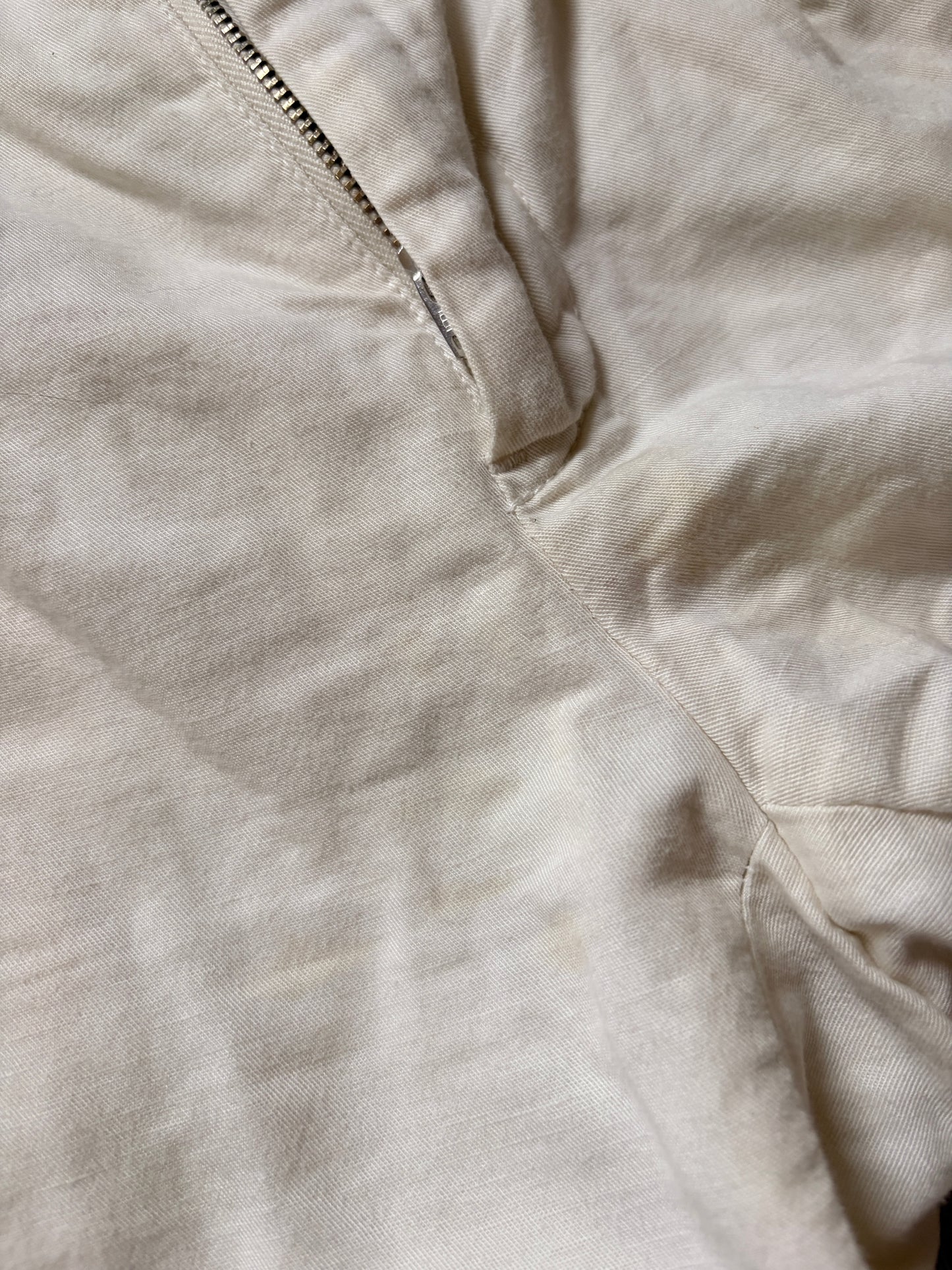 LOEWE Cotton Linen Side Layered Slit Shorts White Size 44