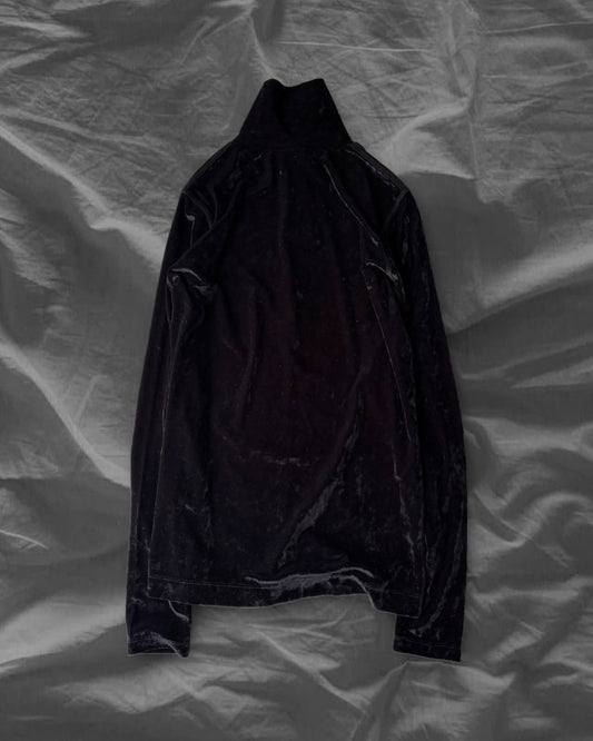 DRIES VAN NOTEN 10AW Velvet Turtleneck Black Size XS