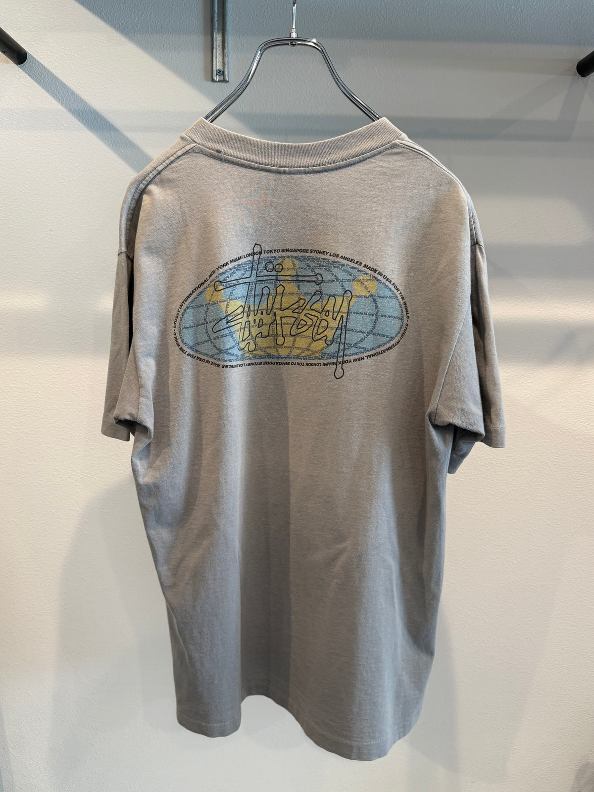 Stussy Vintage 90s-00s graphic print tee Gray Size M