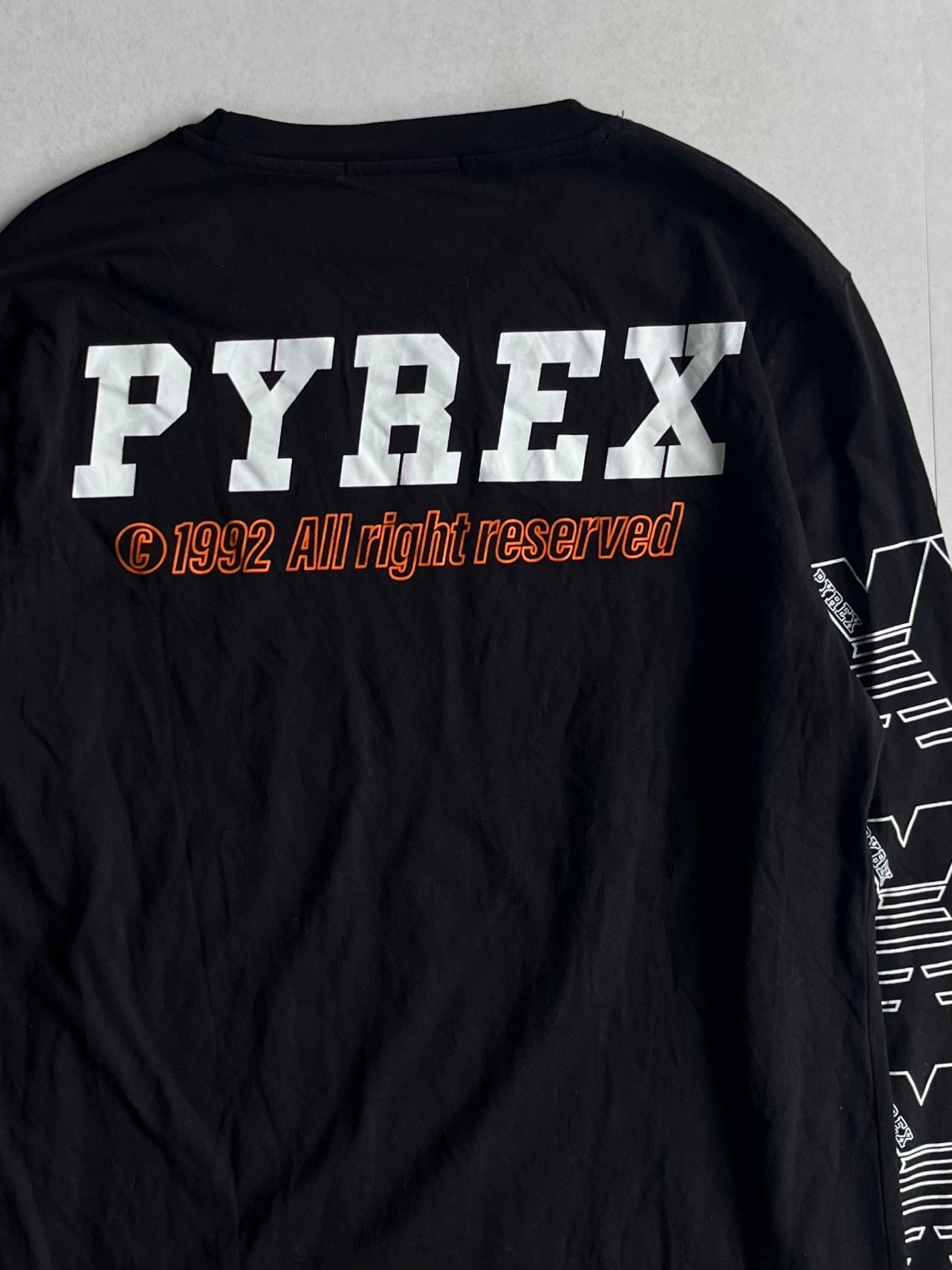 Vintage PYREX Black Long Sleeve Tee Size S