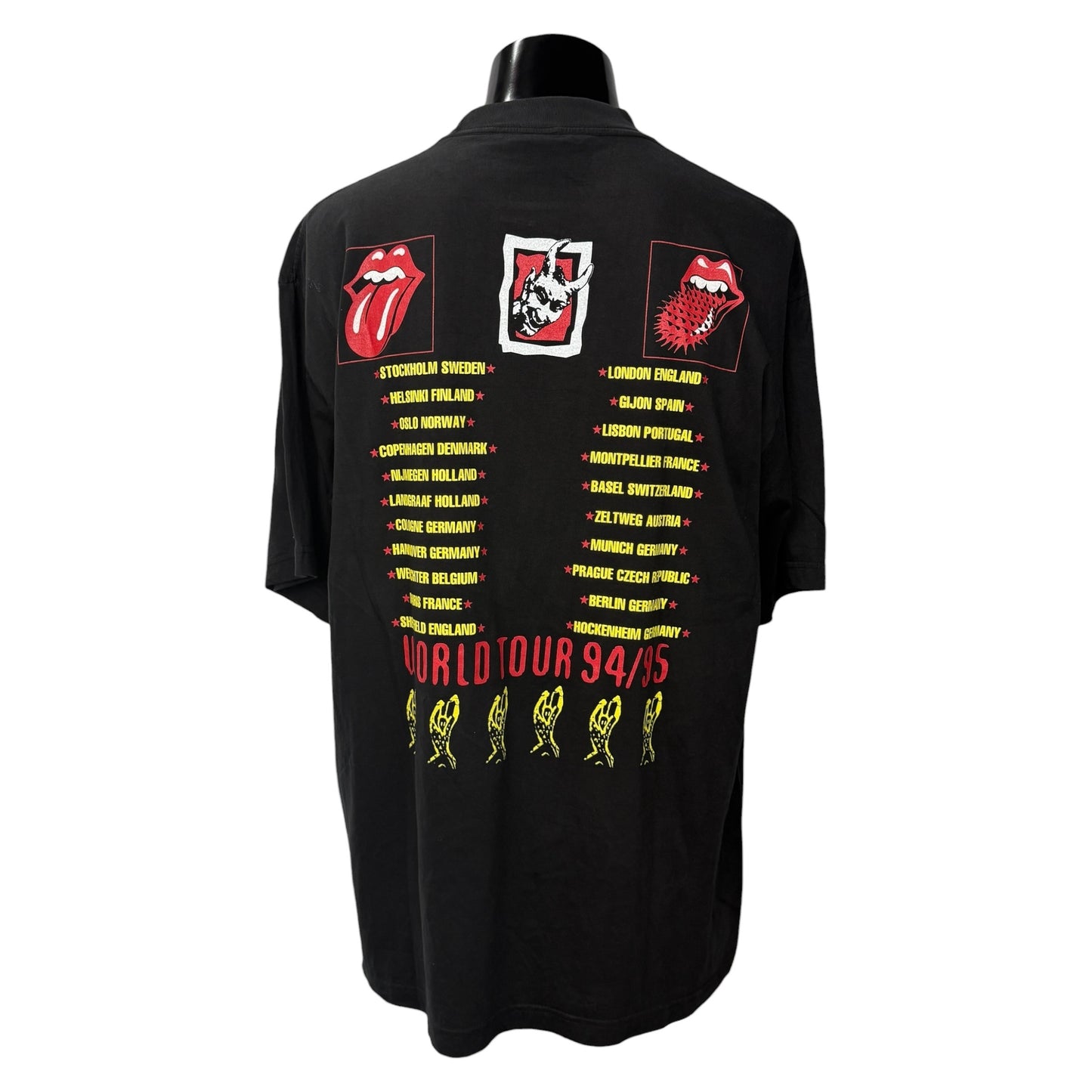 THE ROLLING STONES 90s 1995 Voodoo Tour T-Shirt Size XL