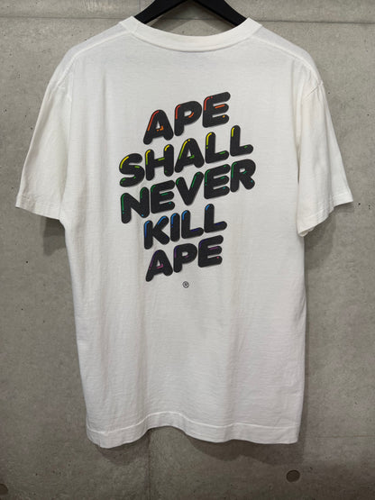 BAPE 00s BUBBLE LOGO T-Shirt White Size L
