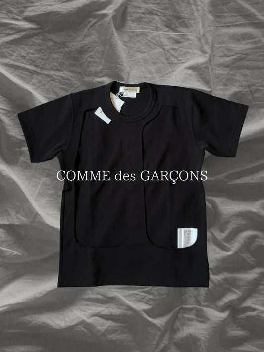 COMME des GARÇONS SS17 Double Cut-Out T-Shirt Black Size S
