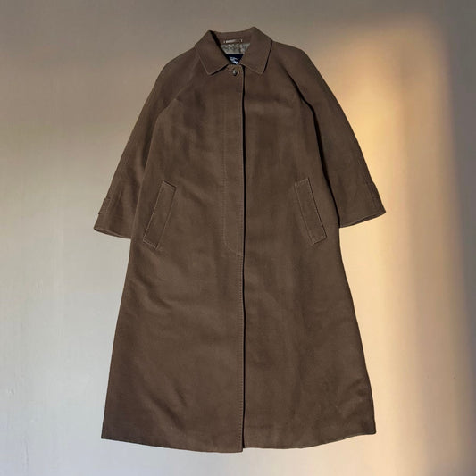 Burberry 00s Brown 100% Cashmere Balmacaan Coat