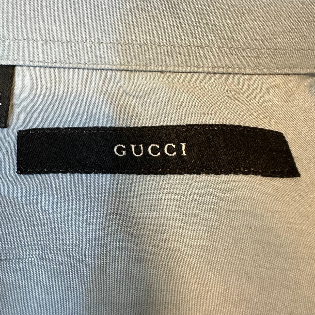GUCCI 2000s Cotton Stand Collar Jacket Blue-Grey Size M