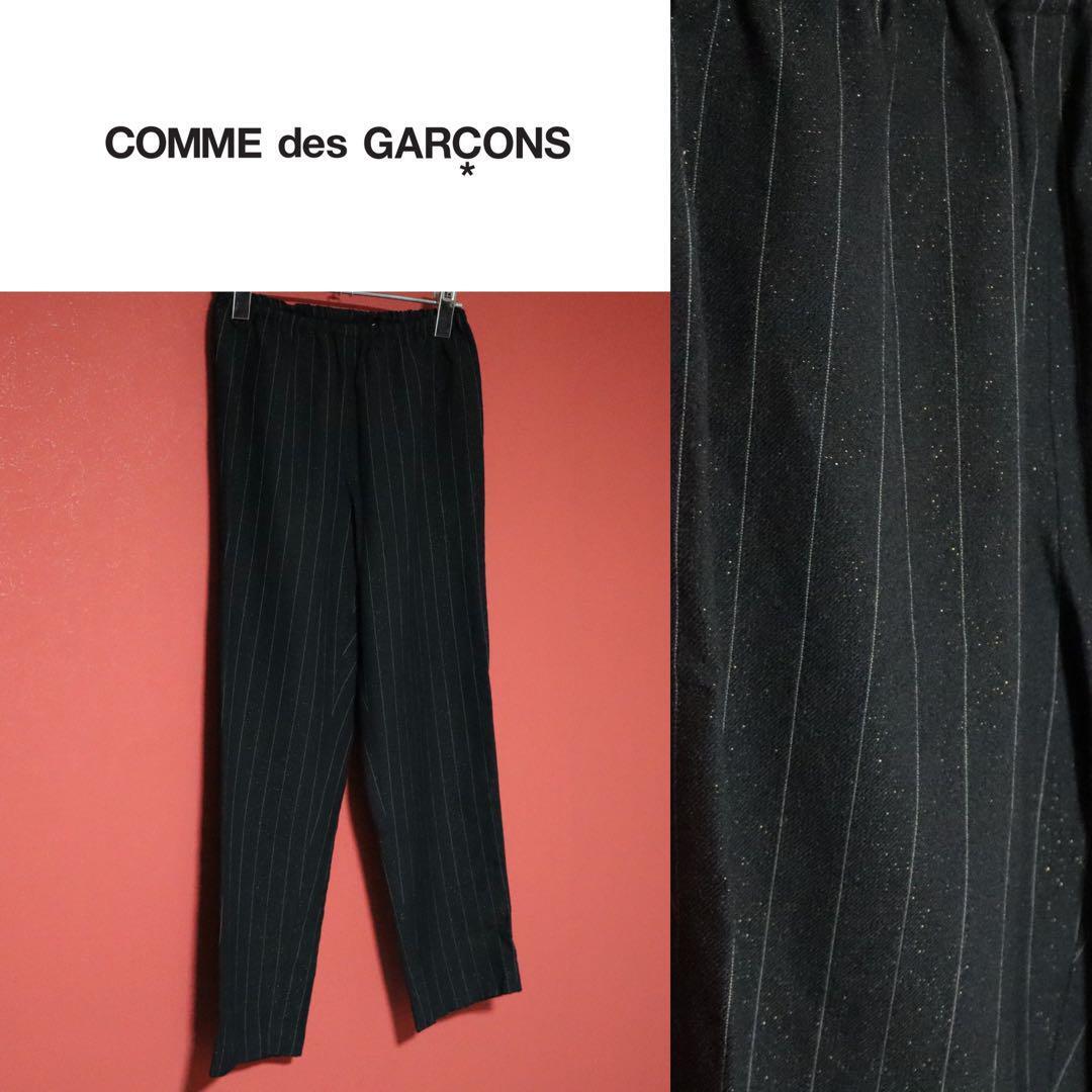 Comme des Garcons 99AW Black & Gold Lame Striped Size M