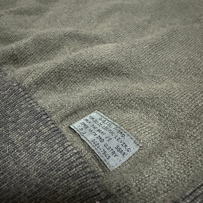 DIESEL Olive Green Cotton Panel Knit Sweater