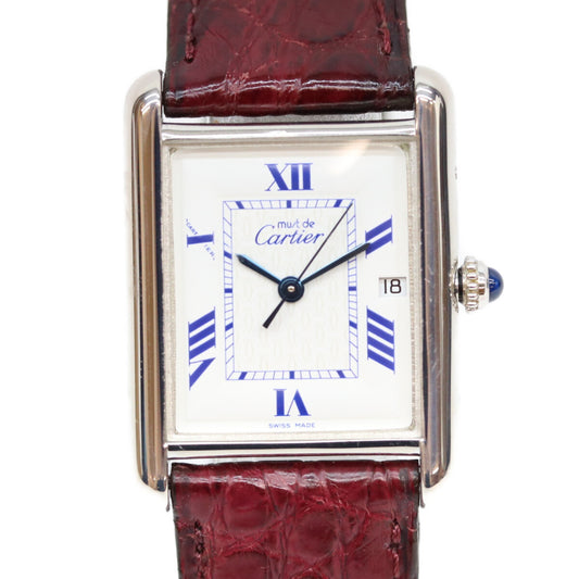 Cartier 99-03 Must Tank GM/XL White Roman Dial Quartz Watch