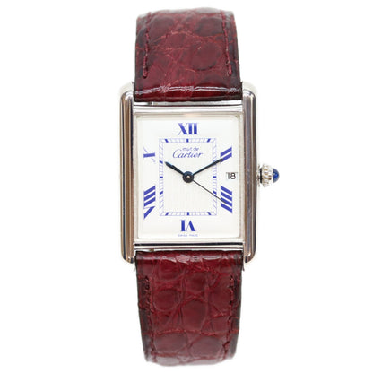 Cartier 99-03 Must Tank GM/XL White Roman Dial Quartz Watch