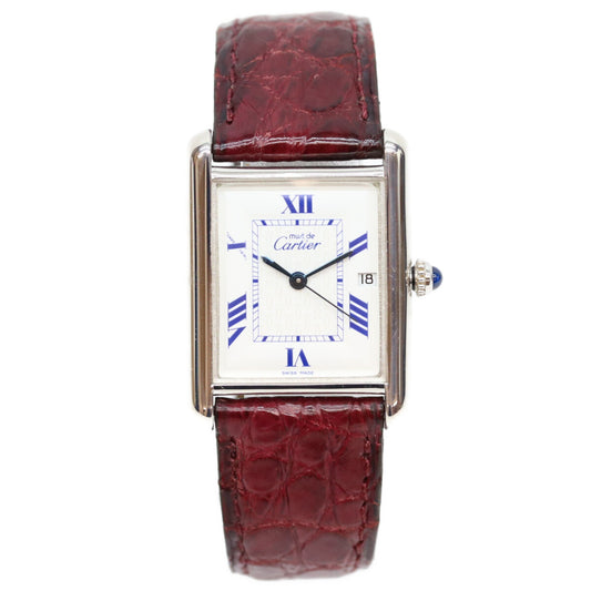 Cartier 99-03 Must Tank GM/XL White Roman Dial Quartz Watch