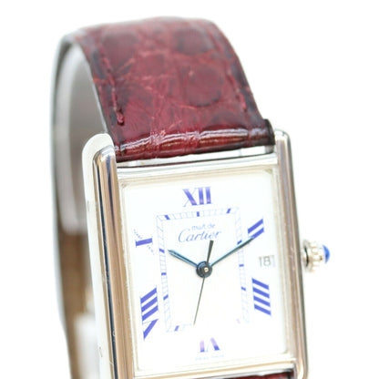 Cartier 99-03 Must Tank GM/XL White Roman Dial Quartz Watch