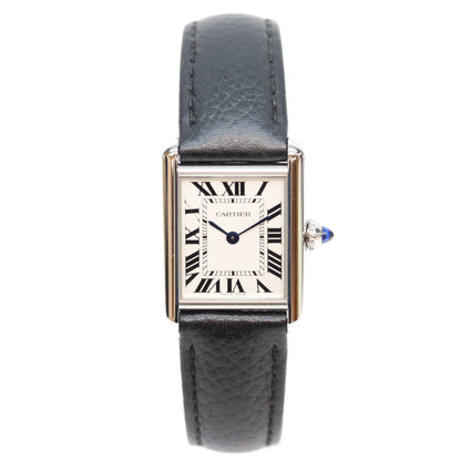 Cartier 21' Tank Must SM Silver Dial Quartz Leather Watch