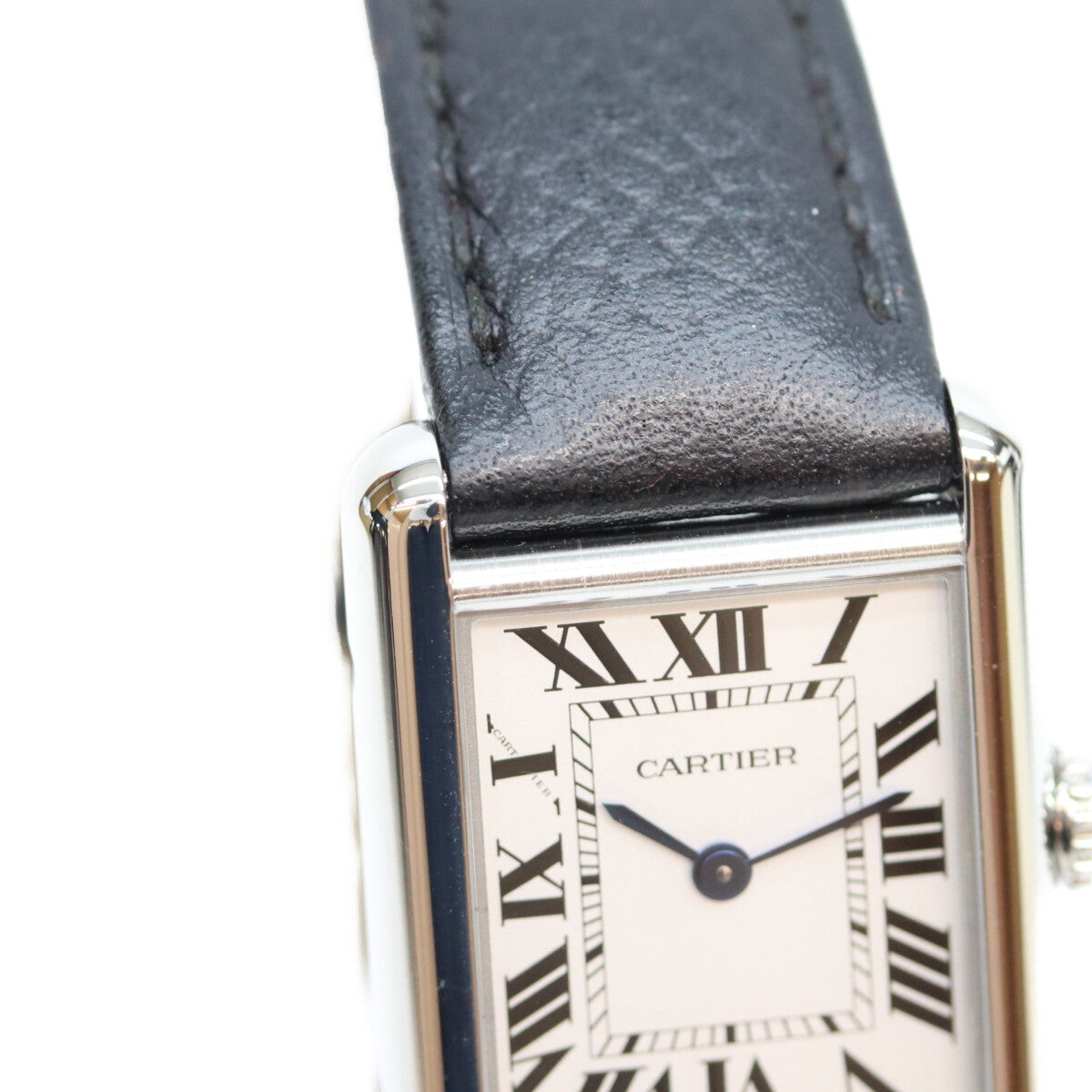 Cartier 21' Tank Must SM Silver Dial Quartz Leather Watch