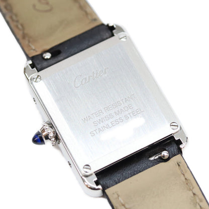 Cartier 21' Tank Must SM Silver Dial Quartz Leather Watch