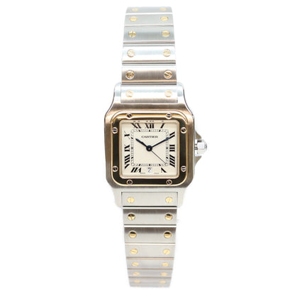 Cartier 80s-90s Santos Galbee LM Quartz Watch Ivory Dial