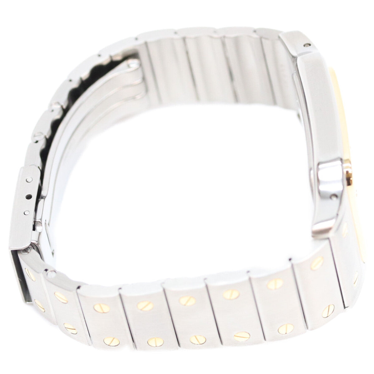 Cartier 80s-90s Santos Galbee LM Quartz Watch Ivory Dial
