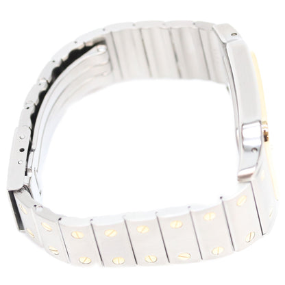 Cartier 80s-90s Santos Galbee LM Quartz Watch Ivory Dial