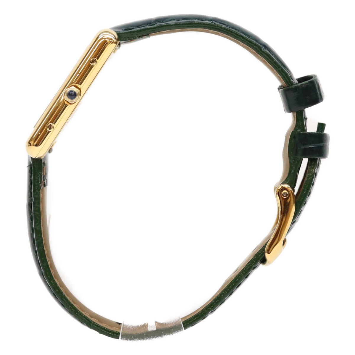 Cartier 80s Must Tank LM Vermeil Cloisonne Dial Watch Gold