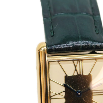 Cartier 80s Must Tank LM Vermeil Cloisonne Dial Watch Gold